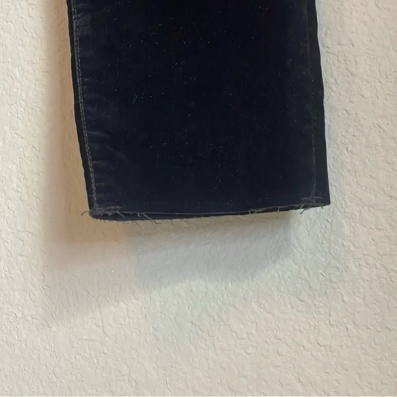 EUC Free People We the Free- black velvet high waist button fly pants - Picture 10 of 10